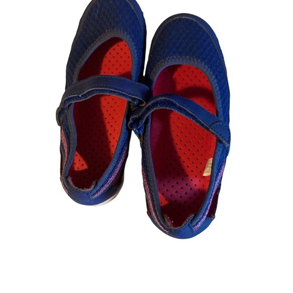 Lands End blue Mary janes flats size 1 M - Picture 3 of 7